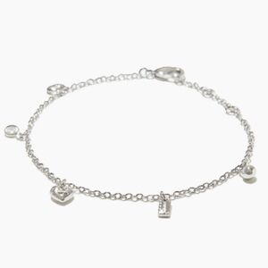 COACH Silver Charm Bracelet with Mini Drop Charms